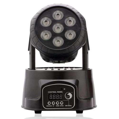 7x 10w 70W LED Moving Head Stage Lighting DMX-512 DJ Disco Party Light