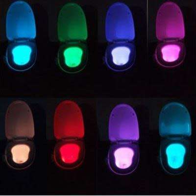 8 Colors LED sensor motion Activated toilet night light