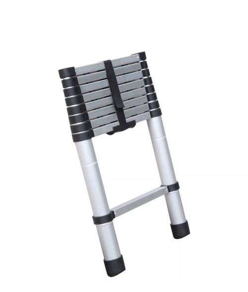 2.6M 9 Steps Aluminum Alloy Portable Extension Telescopic Ladder Single Straight Ladder