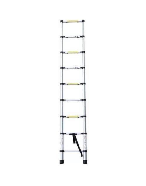 2.6M 9 Steps Aluminum Alloy Portable Extension Telescopic Ladder Single Straight Ladder