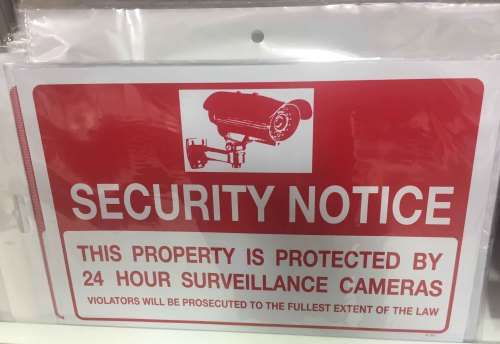 security notice sticker