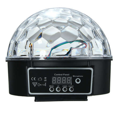 6W RGB LED MP3 Crystal Magic Ball Stage Effect Light Club Party Lamp
