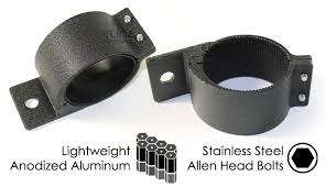 Pair Bull Bar Mounting Brackets Clamp Light Bar HID Bullbar Mount 76-81mm Black