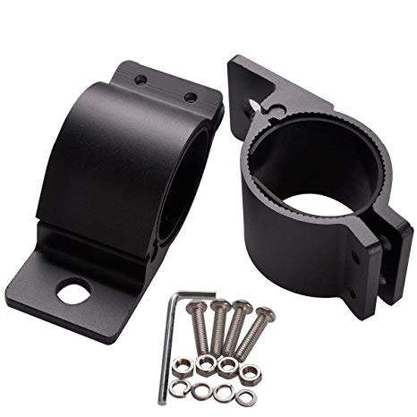 Pair Bull Bar Mounting Brackets Clamp Light Bar HID Bullbar Mount 76-81mm Black