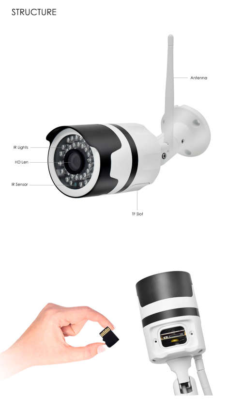 CCTV Bullet Wifi IP Camera Waterproof Outdoor Surveillance Camera HD 960P Night Vision P2P Security