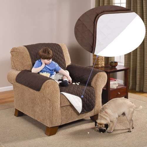 Couch Coat Reversible Washable Single Sofa Cover