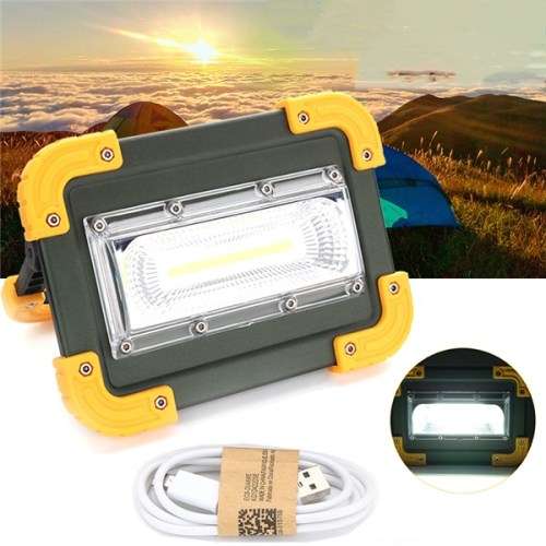 metal body 30W Portable USB Rechargeable COB LED Camping Light Outdoor Work Spot Light for