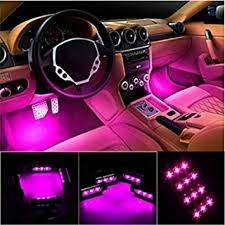 Car Voice-Activated LED Foot Light Strip Bar, Interior Decorative Colorful Atmosphere Lamp