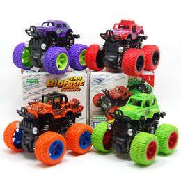 Mini 4WD Inertia Rotatable Car Toy  Friction Power Four-wheeled Off-road Vehicle Diecast Model