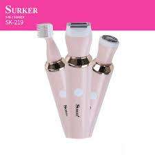 SURKER RECHARGEABLE  Women Epilator Electric Painless Shaver Girl Bikini Trimmer 3 in 1