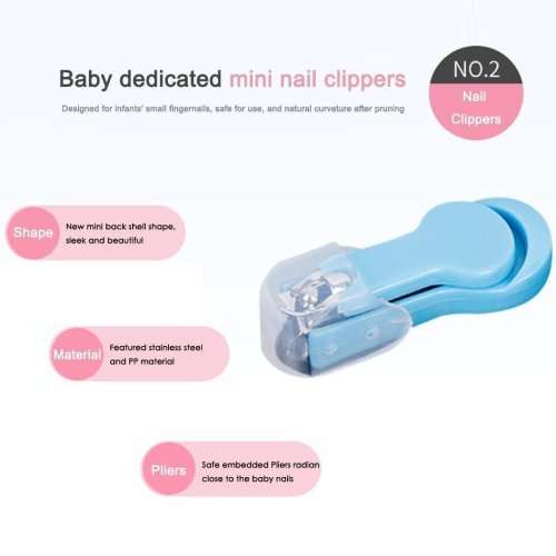 10 pcs Baby Health Care Kit Cleaning Products Thermometer Nail Clippers Scissors Tweezers Grooming S