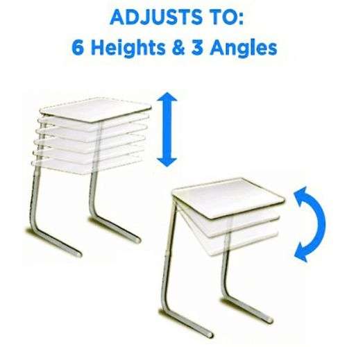 WHITE Table-mate 2 The Adjustable, Portable, Folding Table