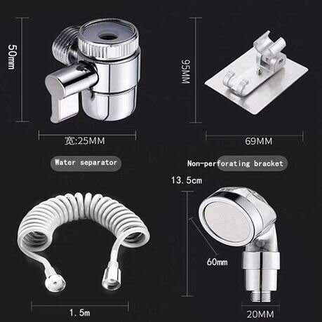 Retractable Bathroom Sink Shower Head Faucet RF-44