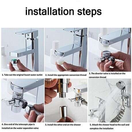 Retractable Bathroom Sink Shower Head Faucet RF-44