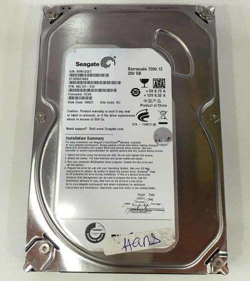 250 Gig hard drive for CCTV DVR