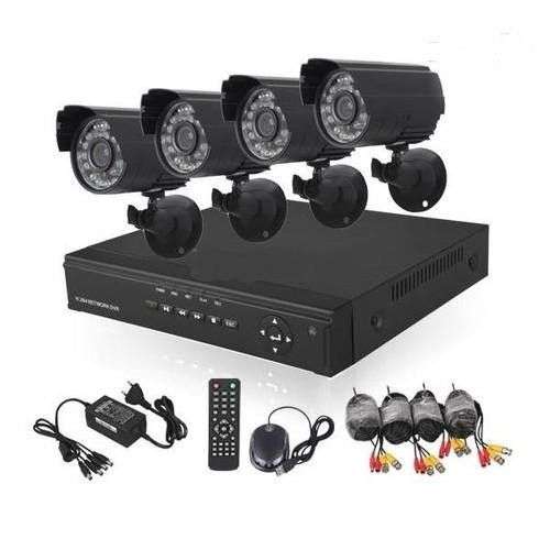 4 Channel CCTV kit with 900 tvl night vision  cameras support 3G and phone view!