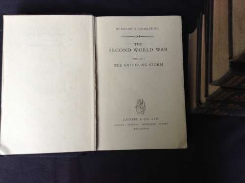 Churchill The Second World War, WW2 First Editions Gathering Storm,1948, complete set, 6 volumes