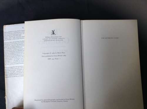The God-Father by Mario Puzo, FIRST EDITION 1969 Heinemann London
