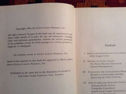 The Official Encyclopaedia of Little League Baseball edited Hy Turkin 1954