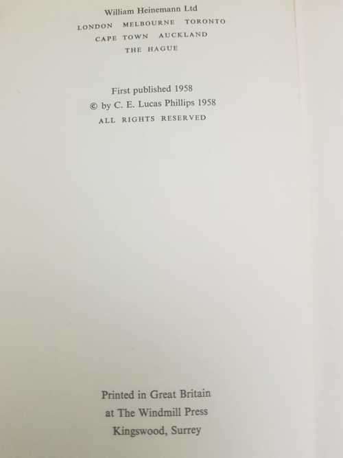 The Greatest Raid of All by C.E Lucas Phillips, First Edition