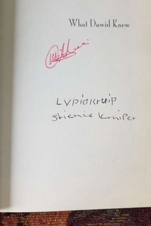 Signed copy of What David Knew by Patricia Glyn and To Die at Sunset by Elsa Joubert