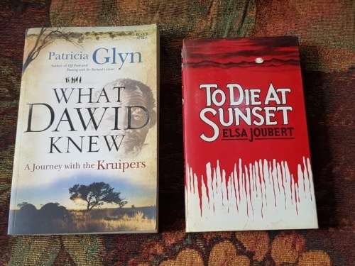 Signed copy of What David Knew by Patricia Glyn and To Die at Sunset by Elsa Joubert