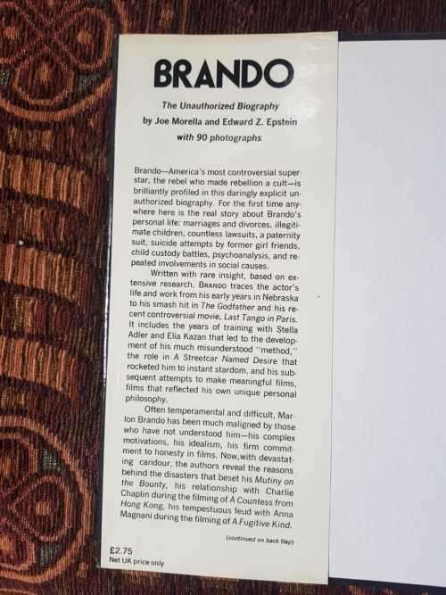 Brando, First Edition, the unauthorised biography by Joe Morella and Edward Epstein
