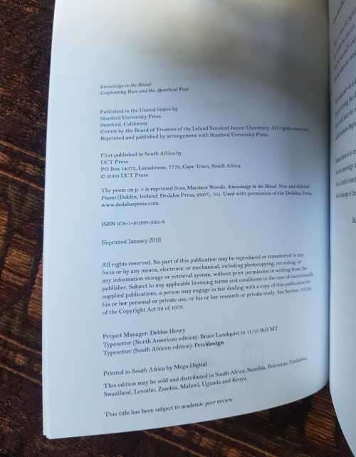 Knowledge in the Blood, SIGNED copy by Jonathan D. Jansen