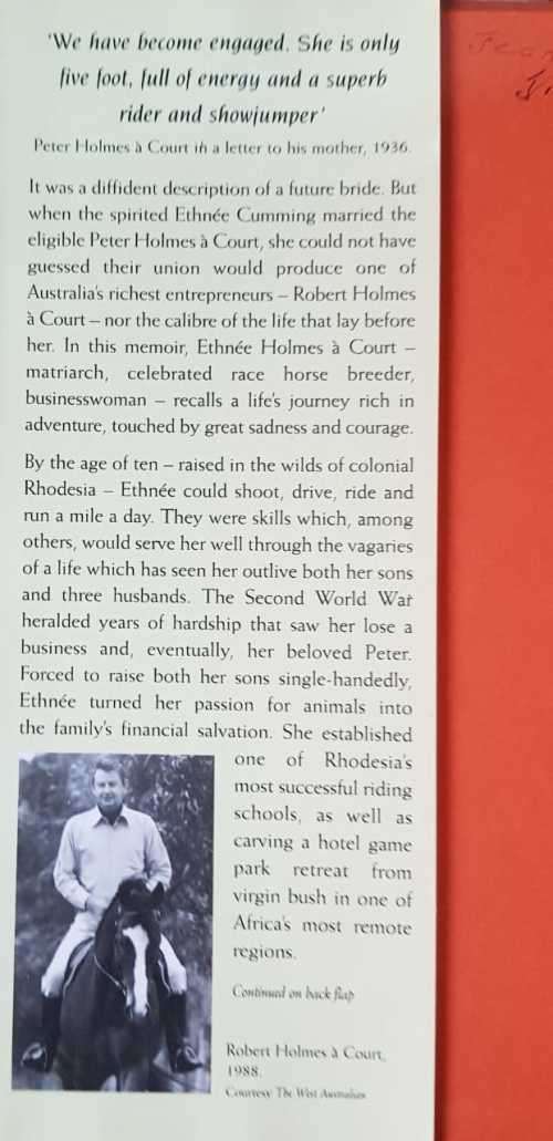 Ethnée Holmes À Court, Undaunted, The Autobiography. A remarkable story. A remarkable woman by Ruth