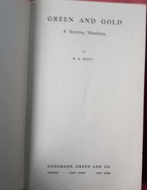 Rugby,  Danie Craven AND Green and Gold, First Editions