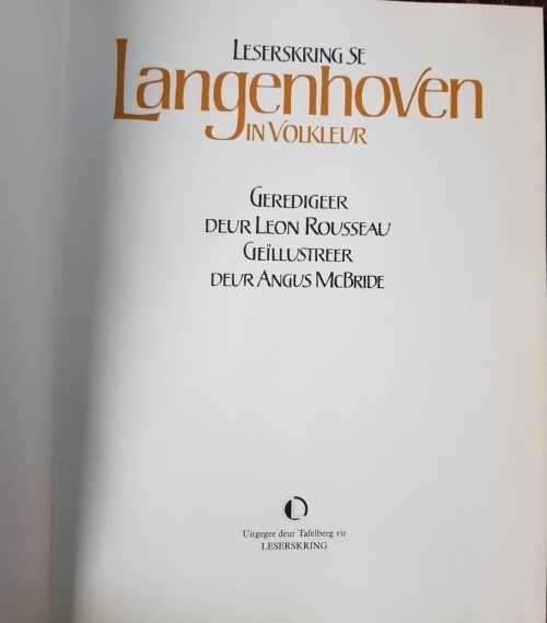 Africana Langenhoven & Jock Van Die Bosveld Africana