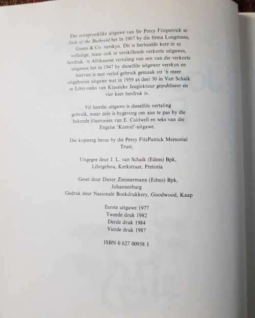 Africana Langenhoven & Jock Van Die Bosveld Africana