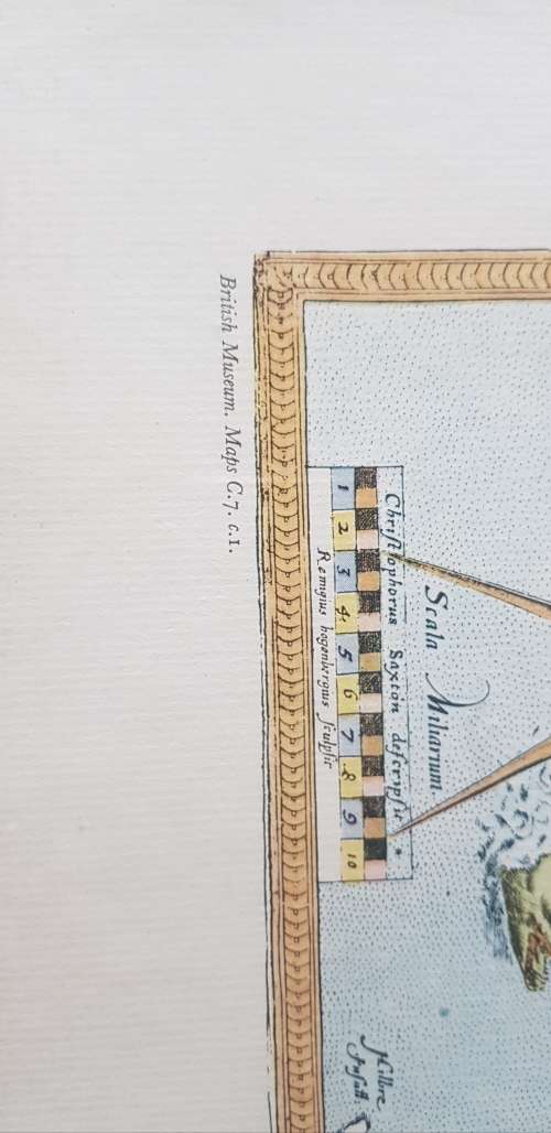 SAXTON'S MAP OF LANCHASHIRE 1577 PRINTED IN 1966 MAP FRAMED