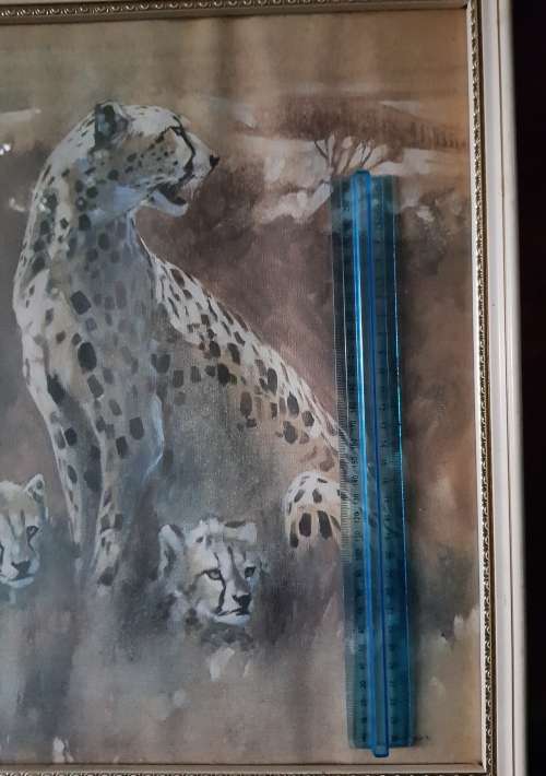 MARK ENSLIN leopard COLOR LITHO PRINT 1980