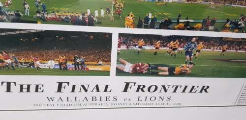 Wallabies v Lions  THE FINAL FRONTIER LIMITED EDITION NO 117 Certificate of Limitation Signed RUGBY