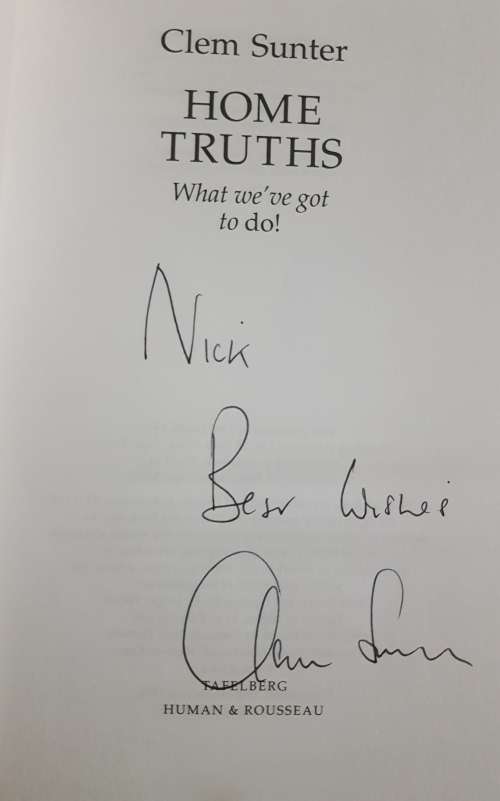 Home Truths by Clem Sunter Signed