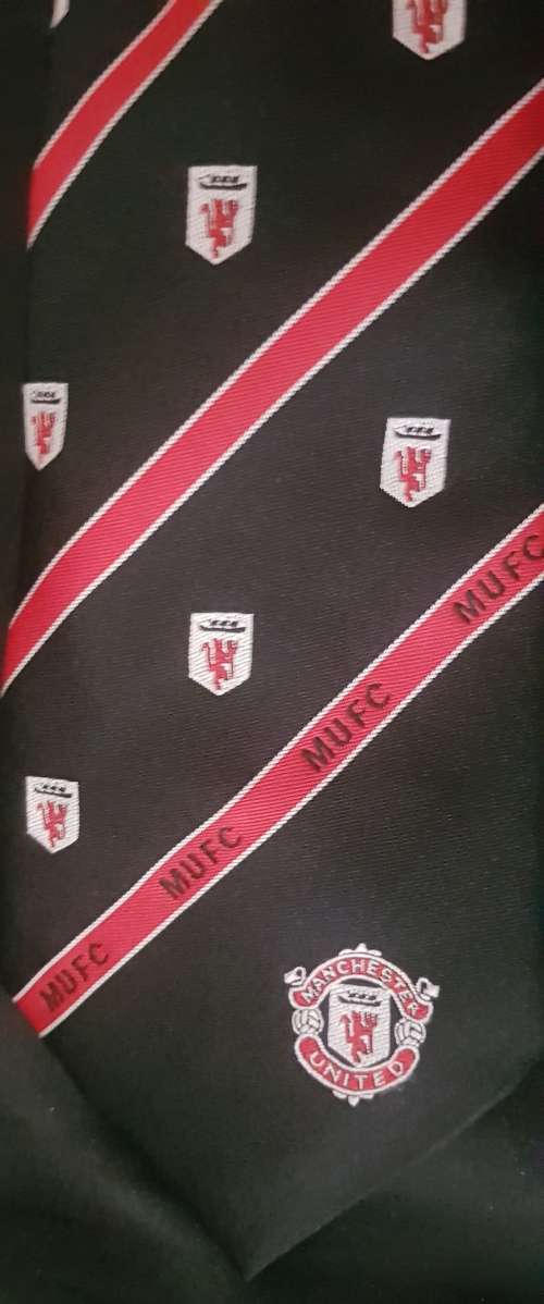 Manchester United Tie Red Devil and MUFC logo