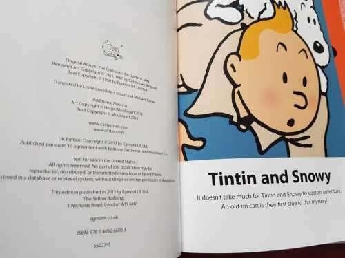 Tintin The Crab with the Golden Claws. Hergé. Egmont