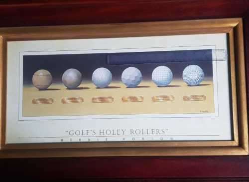 Bernie Horton sports memorabilia framed golf balls