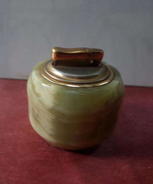 Colibri Onyx gold plated vintage table lighter - cigar and cigarette lighter Collectible  / smoking