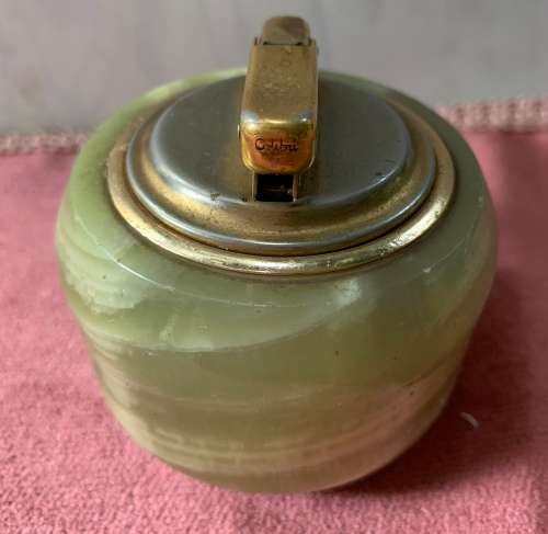 Colibri Onyx gold plated vintage table lighter - cigar and cigarette lighter Collectible  / smoking