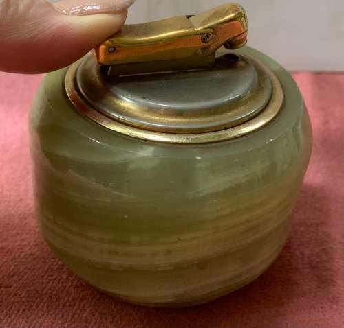 Colibri Onyx gold plated vintage table lighter - cigar and cigarette lighter Collectible  / smoking