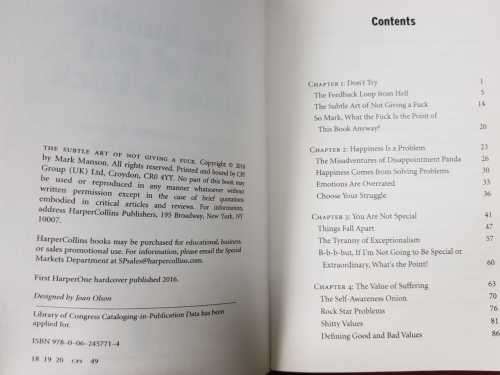The Art of Subtle not giving a F*ck by Mark Manson