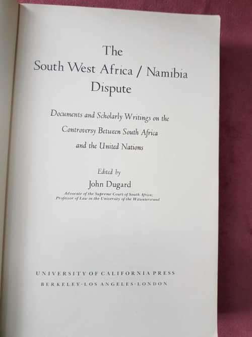 South West Africa Namibia dispute by John Dugard