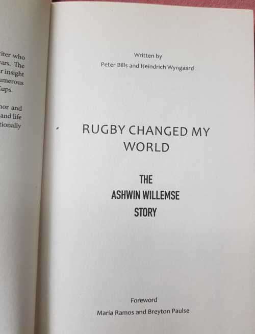 Rugby springboks Mandela Ashwin Willemse and Playing the Enemy and rugby ball