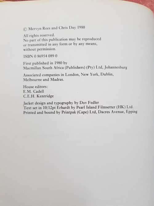 Muldergate Signed and inscribed by both authors Chris Day and Mervyn Rees