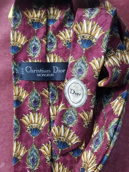 Christian Dior vintage silk tie legendary designer name