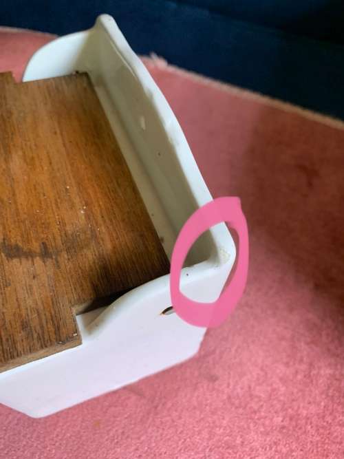 Vintage Delft look salt box cellar