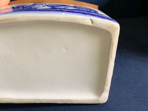 Vintage Delft look salt box cellar