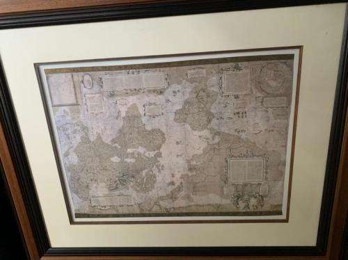 Gerard Mercator World Map 1569 Lithograph Print Map
